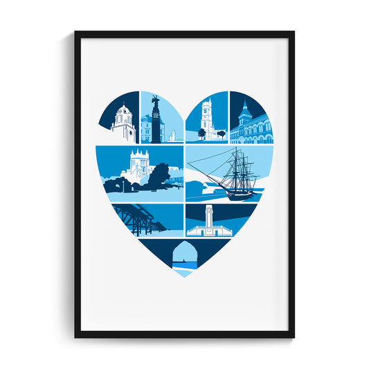 Hartlepool | Heart print