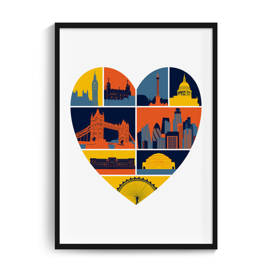 London | Heart print